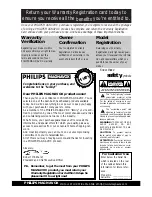 Предварительный просмотр 2 страницы Philips VRX463 Owner'S Manual