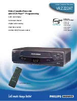 Preview for 1 page of Philips VRZ222AT Specifications