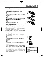 Предварительный просмотр 5 страницы Philips VRZ244 Owner'S Manual