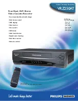 Предварительный просмотр 1 страницы Philips VRZ250AT Specifications