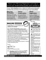 Предварительный просмотр 2 страницы Philips VRZ464AT Owner'S Manual