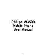 Preview for 1 page of Philips W3500 User Manual