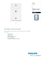 Preview for 1 page of Philips Wall Jack SDJ6000W Specifications