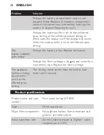 Preview for 20 page of Philips WP3820 User Manual