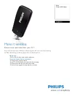 Предварительный просмотр 1 страницы Philips WUB1110 Specifications