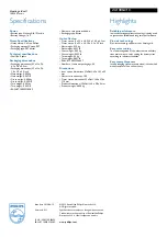 Preview for 2 page of Philips ZA10B6A Specification Sheet