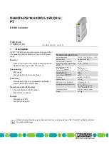 Preview for 1 page of Phoenix Contact QUINT4-PS/12-24DC/5-15DC/2.5/ PT Manual