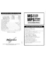 Preview for 1 page of Phoenix Gold MPS2500 Owner'S Manual