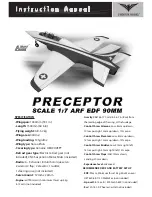 Phoenix Model Preceptor ARF EDF 90mm Instruction Manual предпросмотр