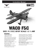 Предварительный просмотр 1 страницы Phoenix Model WACO F5C Instruction Manual