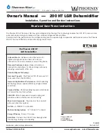 Phoenix 200 HT LGR Owner'S Manual preview