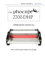 Предварительный просмотр 1 страницы Phoenix 2700-DHP Operating Manual