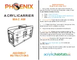 Phoenix Acrylic Habitats Acrylicarrier Macaw Assembly Instructions предпросмотр