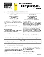 Предварительный просмотр 1 страницы Phoenix DryRod TYPE 50A SERIES Operating Instructions Manual