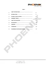 Preview for 3 page of Phoenix MELANGE 5L Operating And Service Manual