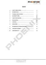 Preview for 3 page of Phoenix MELANGE Operating And Service Manual