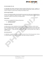 Preview for 11 page of Phoenix MELANGE Operating And Service Manual