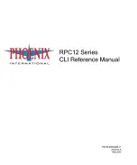 Предварительный просмотр 1 страницы Phoenix RPC12 Series Cli Reference Manual