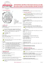 Phoenix SS1180 Operating Instruction preview