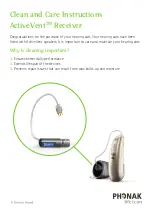 Phonak ActiveVent Cleaning And Care Instructions preview
