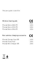 Предварительный просмотр 2 страницы Phonak Bolero B-PR series User Manual