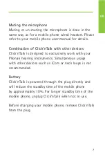 Preview for 7 page of Phonak Click'nTalk User Manual