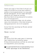 Preview for 40 page of Phonak Click'nTalk User Manual