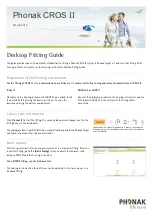 Phonak CROS II Desktop Fitting Manual preview