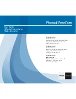 Phonak FreeCom User Manual preview