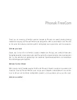 Preview for 2 page of Phonak FreeCom User Manual