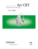 Предварительный просмотр 1 страницы Phonak microSavia Art CRT User Manual