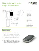 Preview for 1 page of Phonak Roger Touchscreen How To Connect