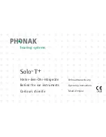 Phonak Solo T+ Operating Instructions Manual preview