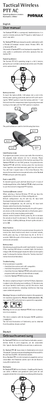 Phonak Tactical Wireless PTT AC User Manual preview