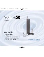 Preview for 1 page of Phonic Ear Radium 920SR User Manual