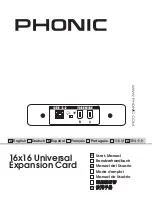 Preview for 1 page of Phonic 16x16 Universal Expansion Card User Manual
