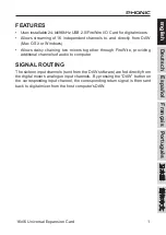 Preview for 5 page of Phonic 16x16 Universal Expansion Card User Manual