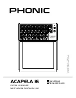 Phonic ACAPELA 16 User Manual preview