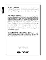 Предварительный просмотр 14 страницы Phonic AM 1221X User Manual