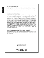 Preview for 14 page of Phonic CELEUS 400 User Manual