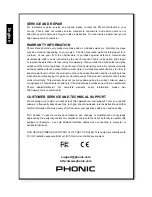 Preview for 8 page of Phonic ClubX 10 User Manual