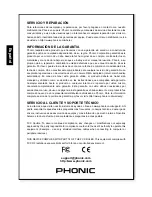 Preview for 14 page of Phonic ClubX 10 User Manual