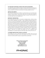 Preview for 26 page of Phonic Firefly 808 Universal User Manual