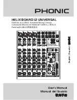 Предварительный просмотр 1 страницы Phonic HELIX BOARD 12 User Manual