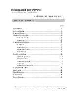 Preview for 3 page of Phonic HELIX BOARD 18 FIREWIRE MKII User Manual