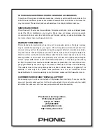 Предварительный просмотр 34 страницы Phonic i7600 User Manual