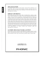 Preview for 8 page of Phonic iAMP 1620 User Manual