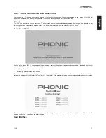 Preview for 11 page of Phonic IS16v1 User Manual