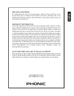 Предварительный просмотр 7 страницы Phonic iSK 10 (Deluxe) User Manual