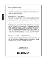 Предварительный просмотр 12 страницы Phonic iSK 10 (Deluxe) User Manual